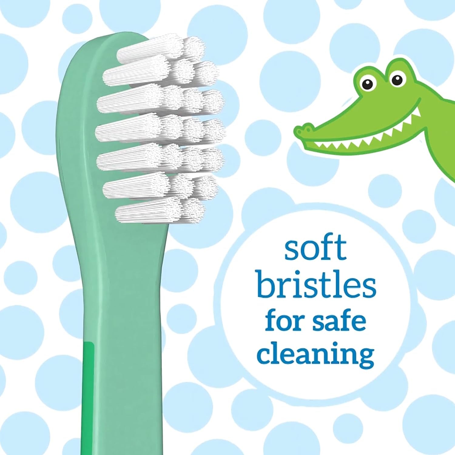 Baby and Toddler Toothbrush - Crocodile, BPA Free - Age 1-4Y