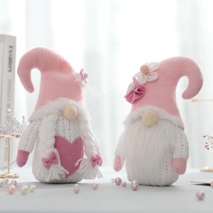 1Pc Valentines Plush Decorations - Valentines Day Mr Handmade Swedish Tomte Decor - Valentines Home Table Elf Decor Ornaments Gift